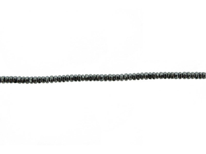 Hematite Faceted Rondelle Beads 3 mm