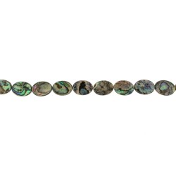 MOP Coin Oval Beads, Abalone 