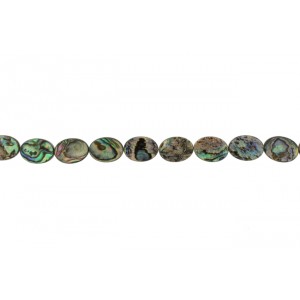 MOP Coin Oval Beads, Abalone 