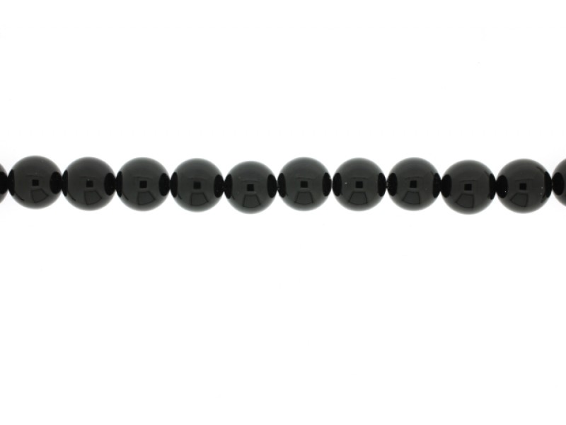 Onyx Black Round Beads - 14 mm