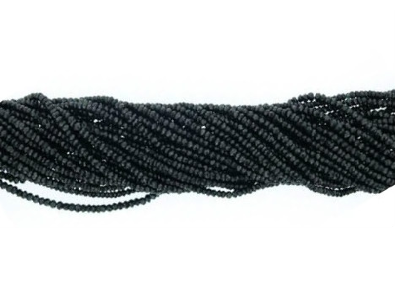 Onyx Black Faceted Beads,  4 - 5 mm                            