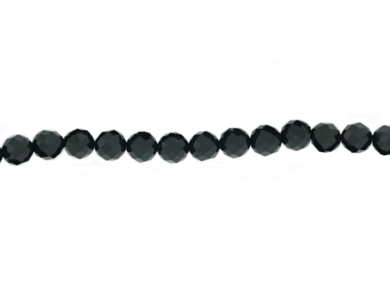 Onyx Black Faceted Beads - 8 mm                          