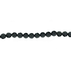 Onyx Black Faceted Beads, 6 mm