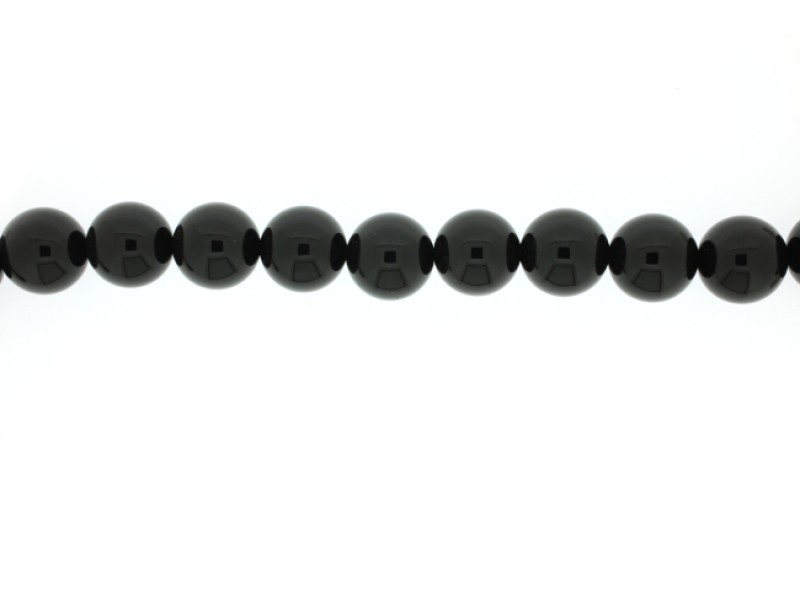 Onyx Black Round Beads, 16 mm 