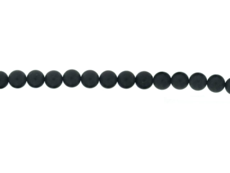 Onyx Black Round  Beads, Matt, 8 mm