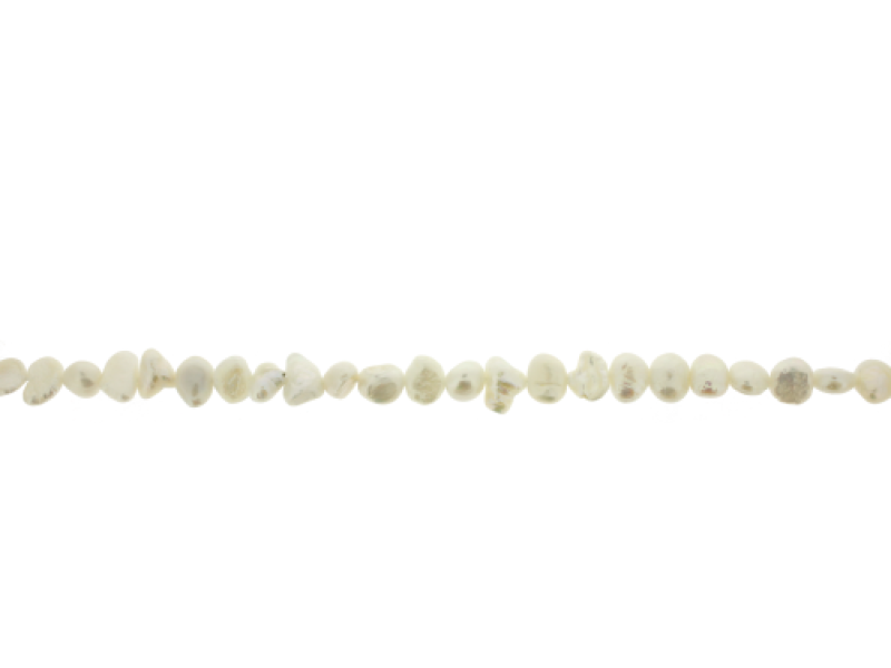 Pearl Rough White 6mm - 8mm String 16''