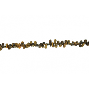 Tiger Stone Drops Side Drilled Beads               