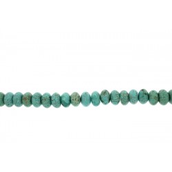 Turquoise Pressed Bati Beads, 14 mm 