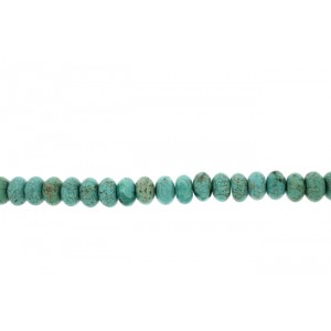 Turquoise Pressed Bati Beads, 14 mm 