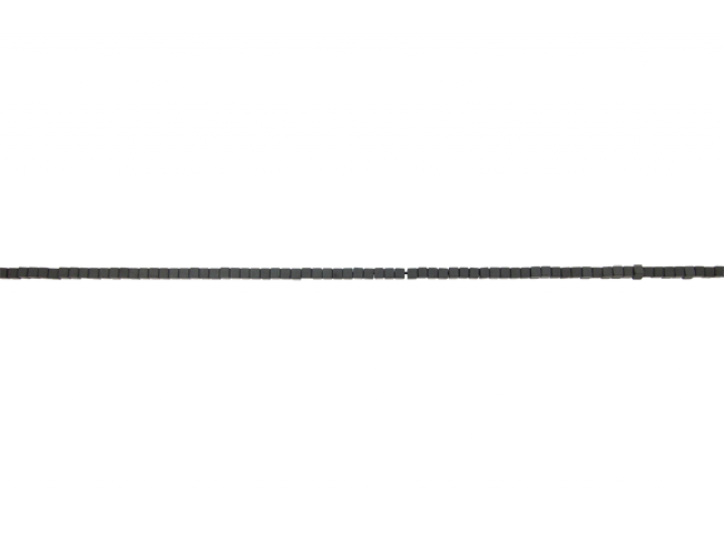 hematite square beads matte 2mm                               
