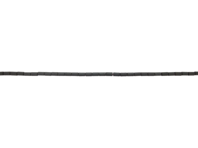 hematite tube beads matte silver 3x5mm                                