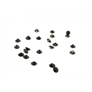 Diamond Faceted Stone, Black, 1.5 mm