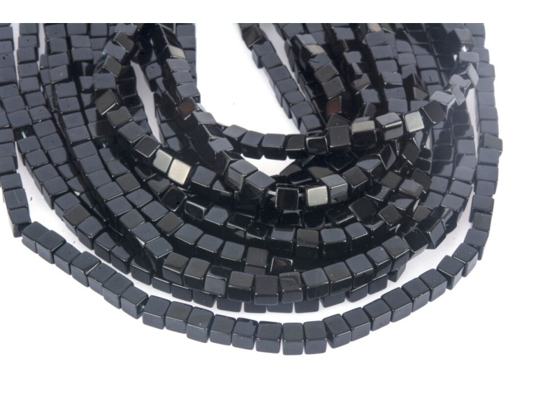 Onyx Black Square Beads