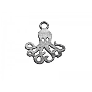 925 Sterling Silver Octopus Charm