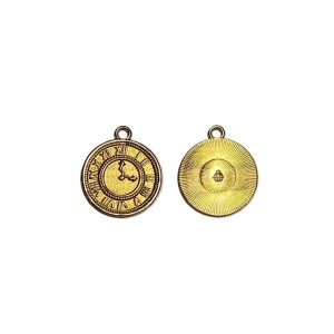 Deep Gold Heavy Plated Brass Watch Charm