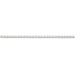 Sterling Silver 925 Open Curb Chain, 2 mm (53)
