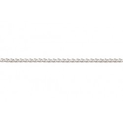 Sterling Silver 925 Fine Curb Chain, 0.45 x 0.8 mm (54)