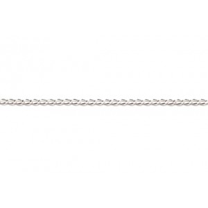 Sterling Silver 925 Fine Curb Chain, 0.45 x 0.8 mm (54)