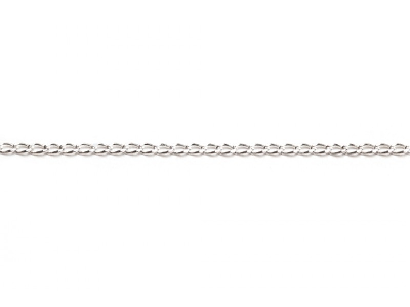Sterling Silver 925 Fine Curb Chain, 0.45 x 0.8 mm (54)