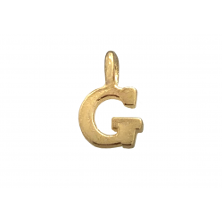 DEEP GOLD PLATE SMALL LETTER PENDANT - G