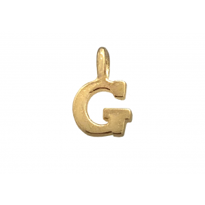 DEEP GOLD PLATE SMALL LETTER PENDANT - G