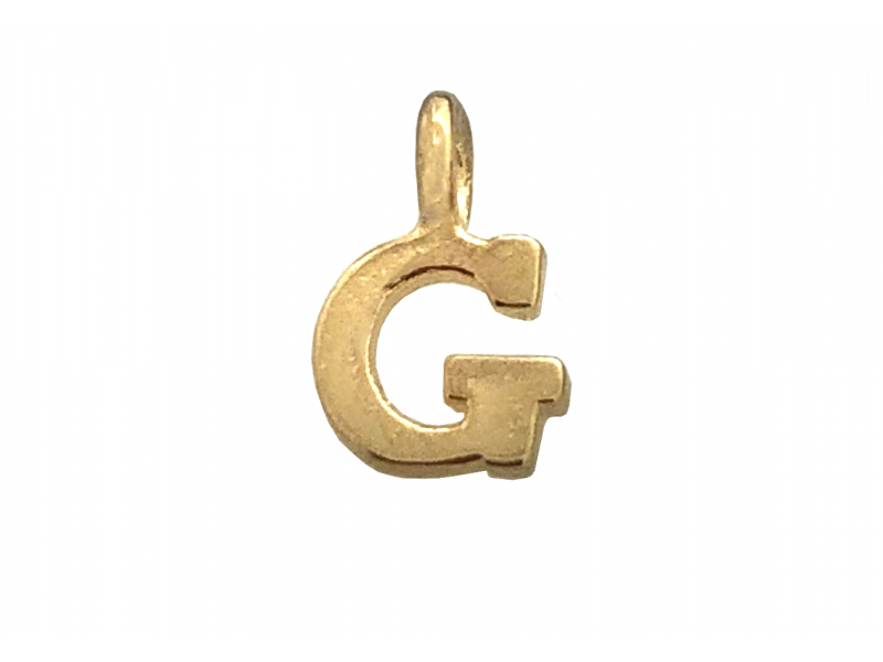 DEEP GOLD PLATE SMALL LETTER PENDANT - G