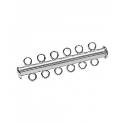 Sterling Silver 925 6 Strand Tube Clasp