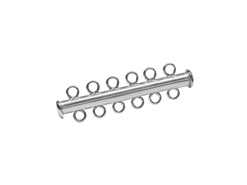 Sterling Silver 925 6 Strand Tube Clasp
