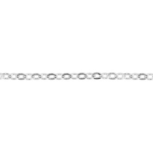 Sterling Silver 925 Oval Flat Trace Chain 4.6mm X 3mm