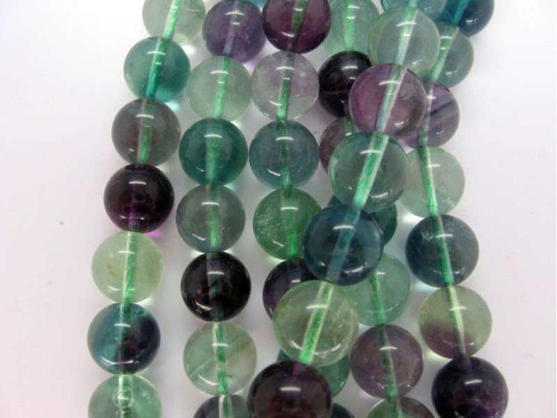 Fluorite Round Beads, 12 mm