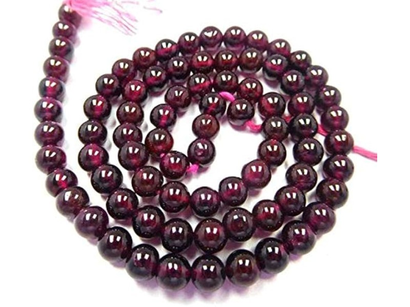Garnet Round Beads, 7 mm                        