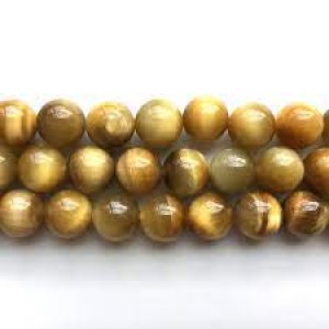 GOLD / YELLOW TIGERS EYE 10mm ROUND BEADS