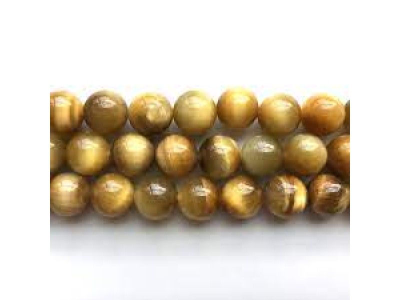 GOLD / YELLOW TIGERS EYE 10mm ROUND BEADS