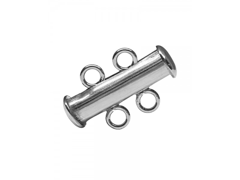 Sterling Silver 925 2 Strand Tube Clasp