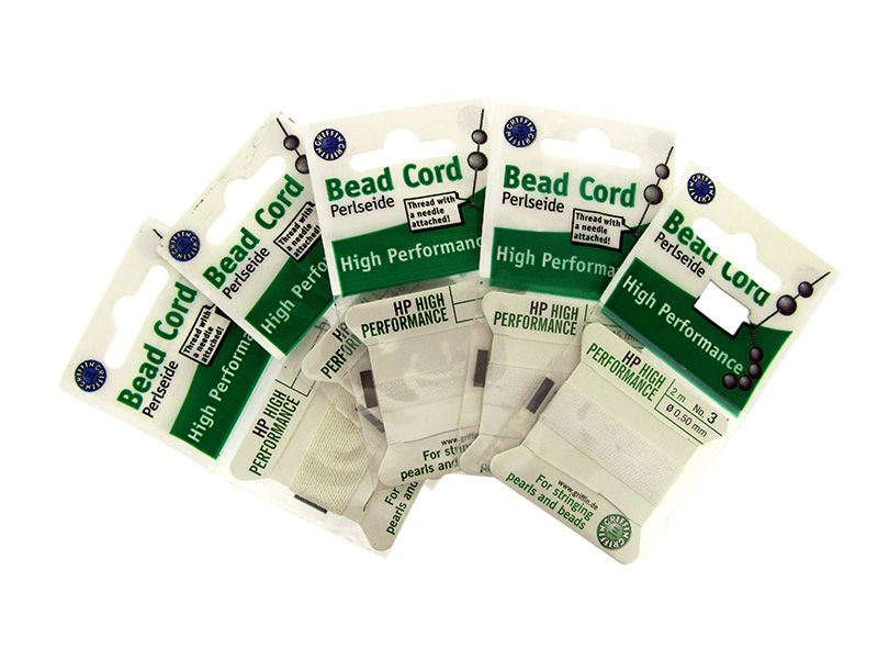 HIGH PERFORMANCE BEAD CORD SIZE 04 (0.6MM) 2 MTRS WHITE