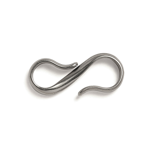 Sterling Silver 925 Twisted Hook Clasp 8.8mm x 22.5mm