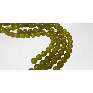Olive Jade Round Beads, 12 mm 