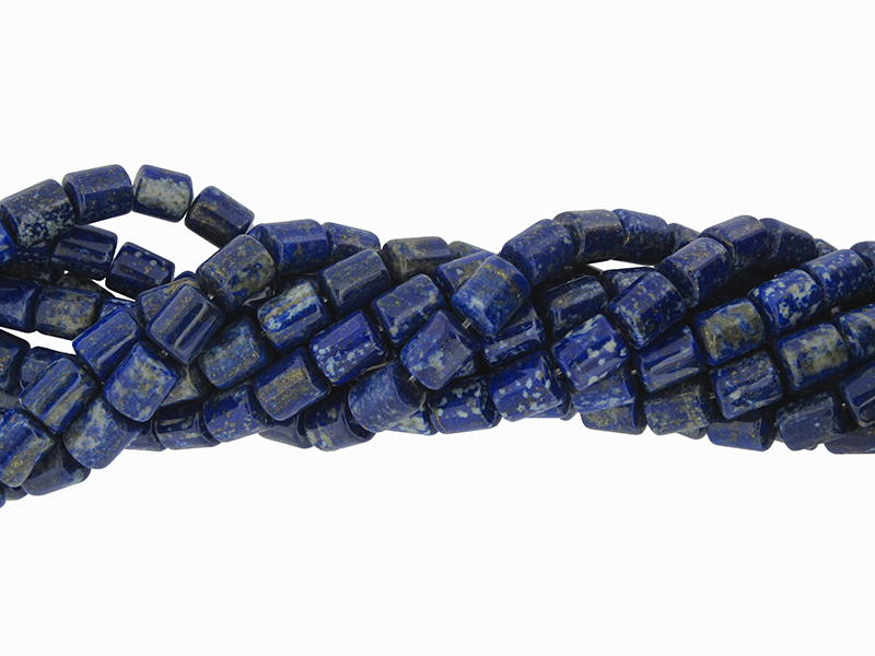 Lapis Cylinder Beads 10x12mm