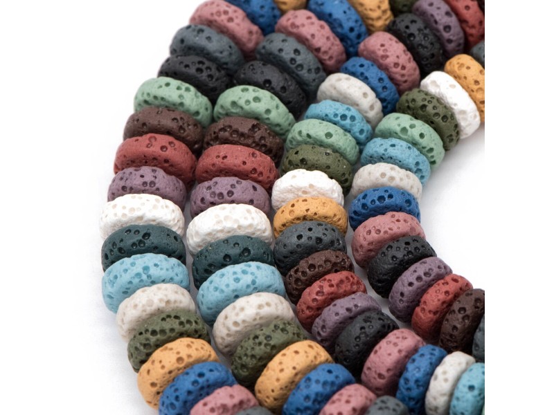 Lava Multi colored 8mm Beads