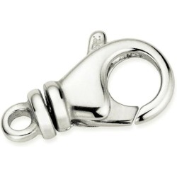 Sterling Silver 925 19mm SWIVEL CARABINA CLASP    