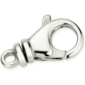 Sterling Silver 925 19mm SWIVEL CARABINER CLASP    