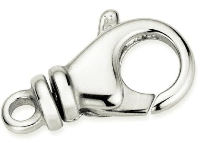 Sterling Silver 925 19mm SWIVEL CARABINA CLASP    