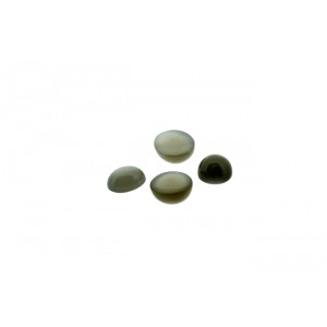 Moonstone Cabs, Grey, Oval, 8 x 10 mm
