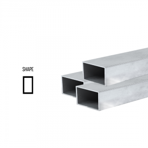 Sterling Silver 925 Rectangular tube ex. D 5mm x 2mm, 0.5mm wall