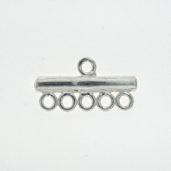 Sterling Silver 925 End Bar 5 Row Connector