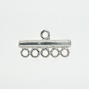 Sterling Silver 925 End Bar 5 Row Connector