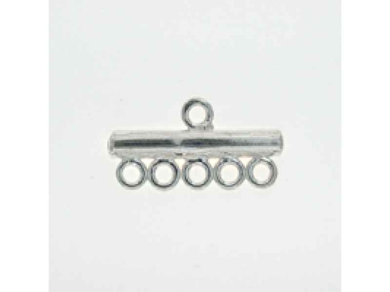 Sterling Silver 925 End Bar 5 Row Connector