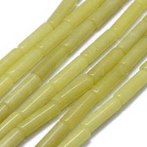 Olive Jade Tube Beads