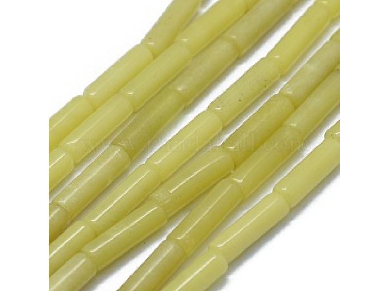 Olive Jade Tube Beads