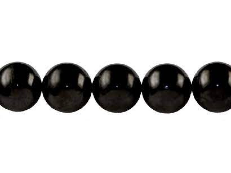 Onyx Black Round Beads, 20 mm 